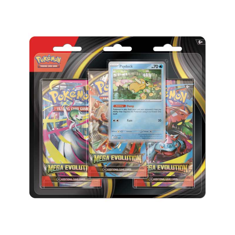 Pokemon Mega Evolutions 3PK Blister ME01 - Psyduck Promo
